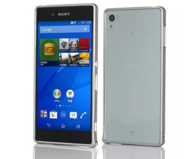 Други Бъмпъри за телефони Луксозен алуминиев бъмпър оригинален за Sony Xperia Z4 / Sony Xperia Z3+ сив графит